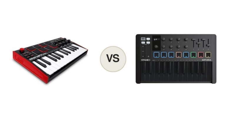 Montaje comparativo: Akai MPK Mini MK3 y Arturia MiniLab 3