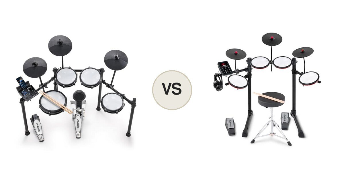 Montaje comparativo: Alesis Nitro Max y Alesis Turbo Max