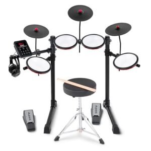Batería electrónica Alesis Turbo Max con pads de malla, taburete y pedales