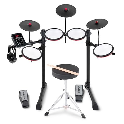 Batería electrónica Alesis Turbo Max con pads de malla, taburete y pedales