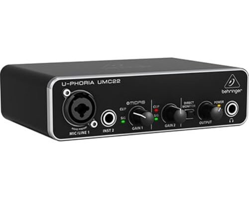 Behringer U-PHORIA UMC22, interfaz de audio USB de dos entradas