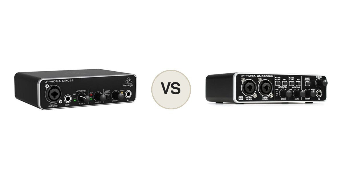 Behringer UMC22 vs Behringer UMC202HD