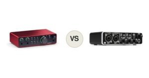 Focusrite Scarlett 2i2 vs Behringer UMC202HD, montaje comparativo