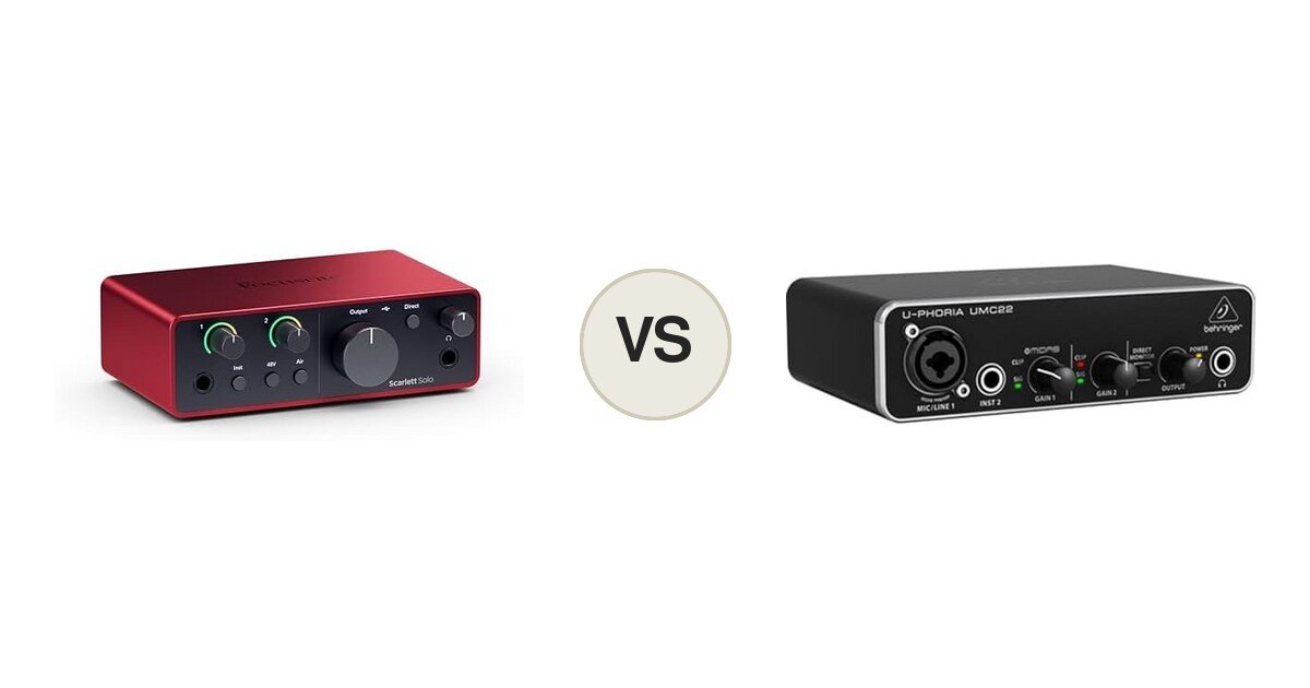 Focusrite Scarlett Solo vs Behringer UMC22