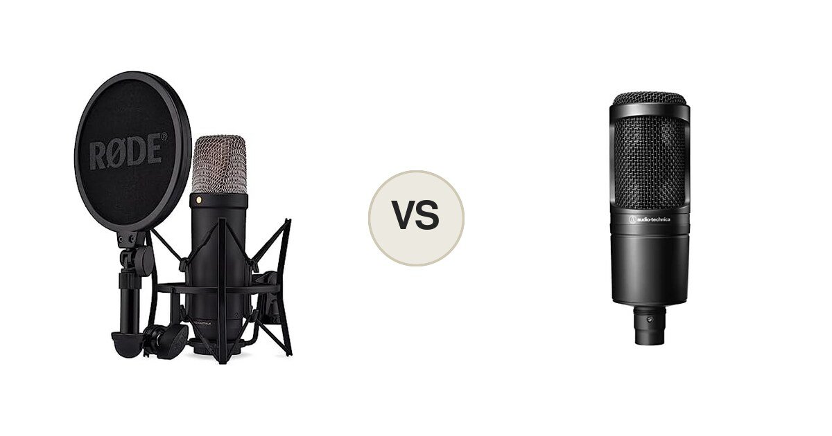 Montaje comparativo: Rode NT1 y Audio-Technica AT2020