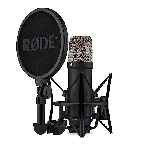 Rode NT1 5ª generación, micrófono de condensador con soporte antivibración y filtro antipop