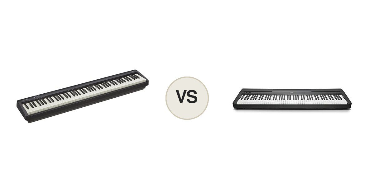 Montaje comparativo: Roland FP-10 y Yamaha P-45