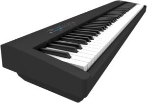 Roland FP-30X, piano digital de 88 teclas, vista de teclado en 3/4