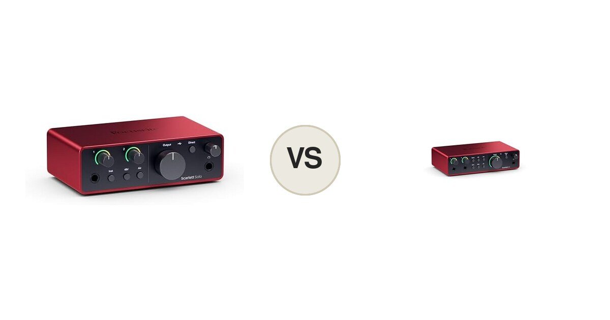 Focusrite Scarlett Solo vs Scarlett 2i2