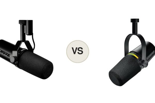 Shure SM7dB frente a Shure MV7+, comparativa de micrófonos dinámicos