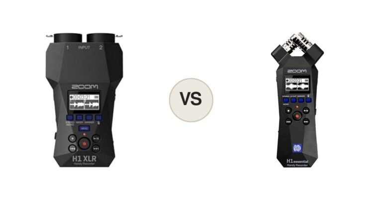 Zoom H1 XLR vs Zoom H1essential, montaje comparativo