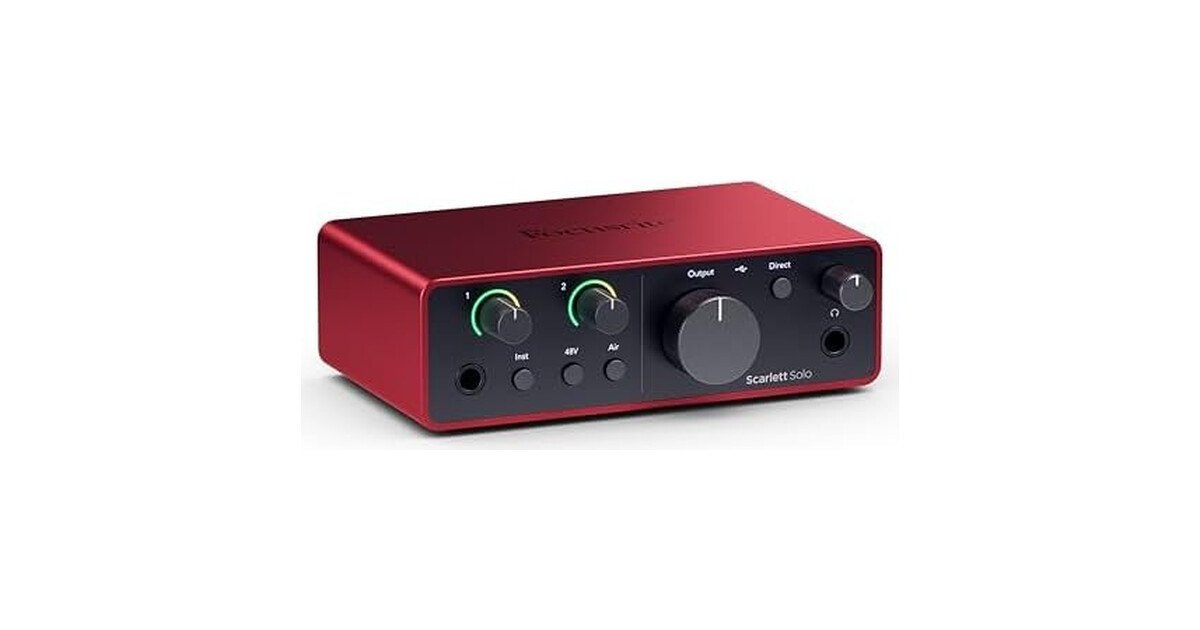 Focusrite Scarlett Solo, interfaz de audio de 4a generacion