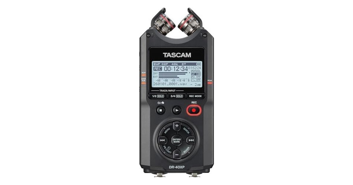 Tascam DR-40XP, grabadora portátil de 4 pistas